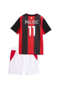AC Milan Christian Pulisic #11 Babyklær Hjemme Fotballdrakt til barn 2026-27 Korte ermer (+ Korte bukser)